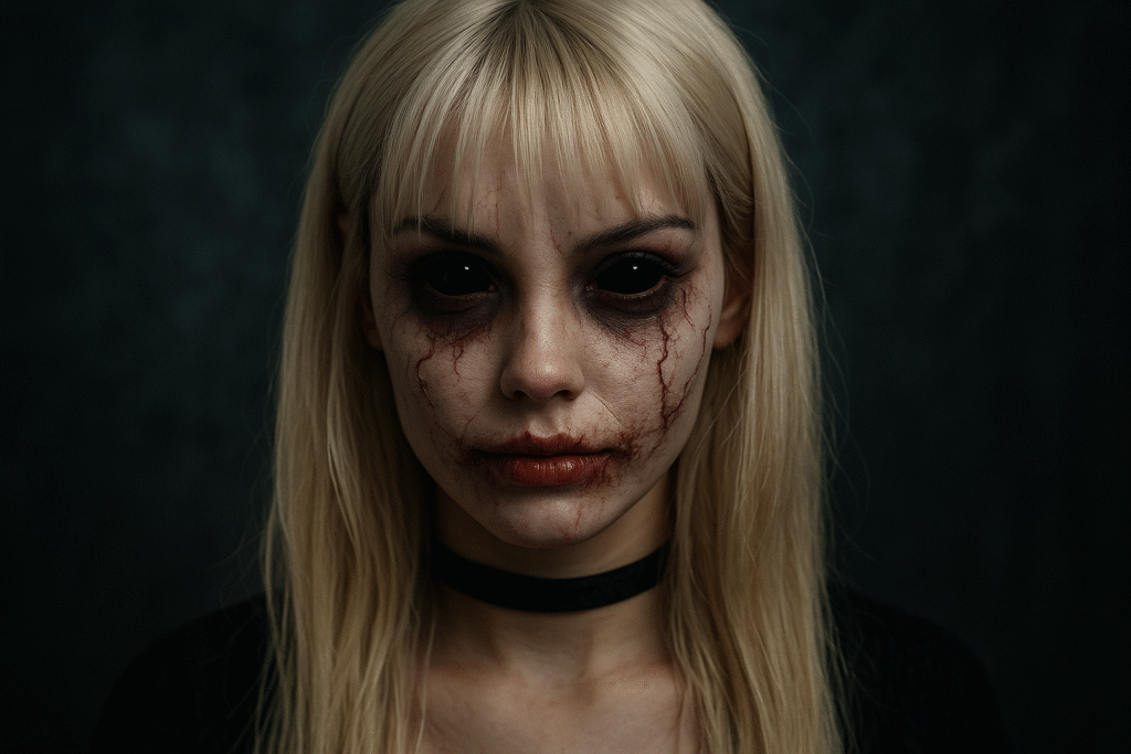 悪魔に取りつかれた女性の画像